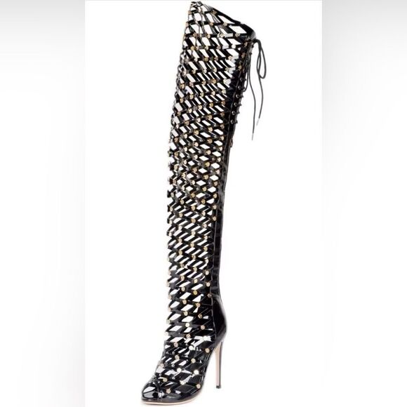 🔥🔥🔥over the knee thigh high stiletto boots brand new in the MF Box - Picture 5 of 7